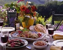 What does a meal begin with?
